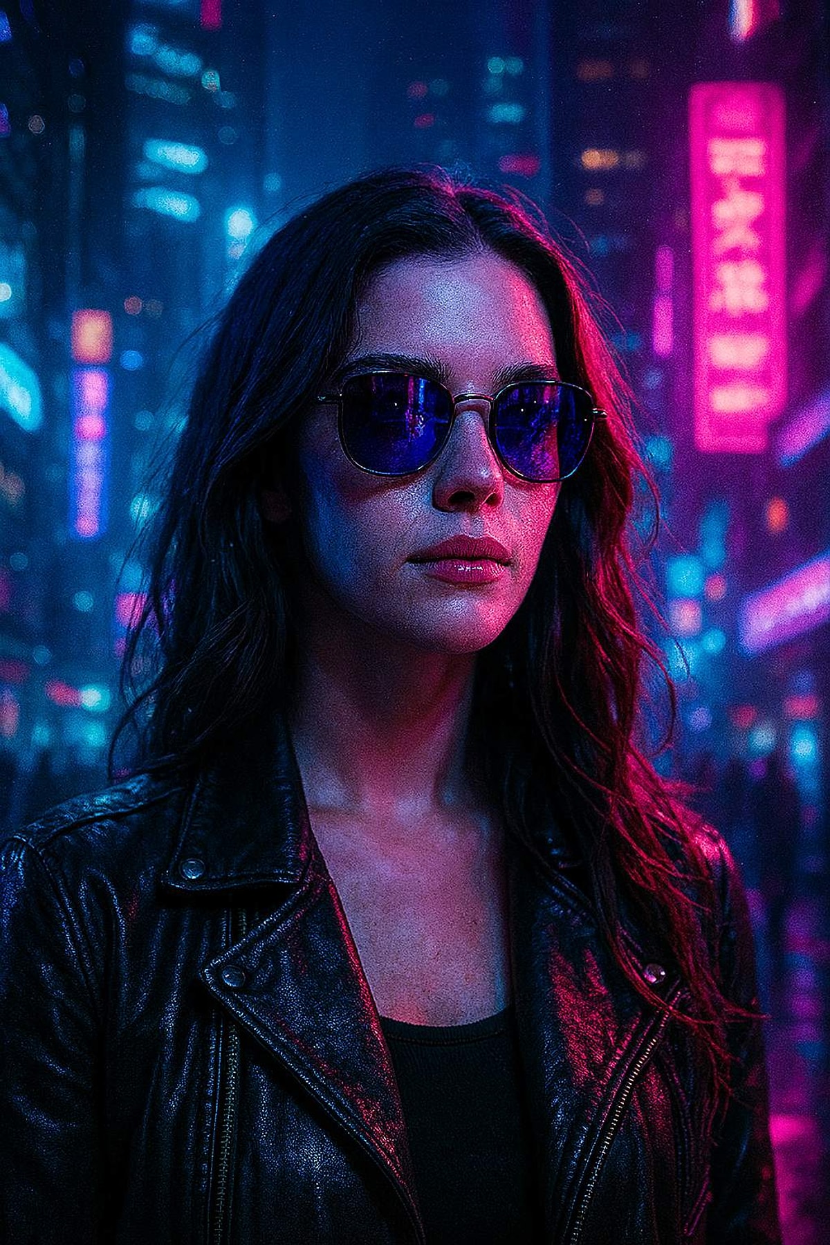 Cyberpunk Efektli Profil Fotoğrafı