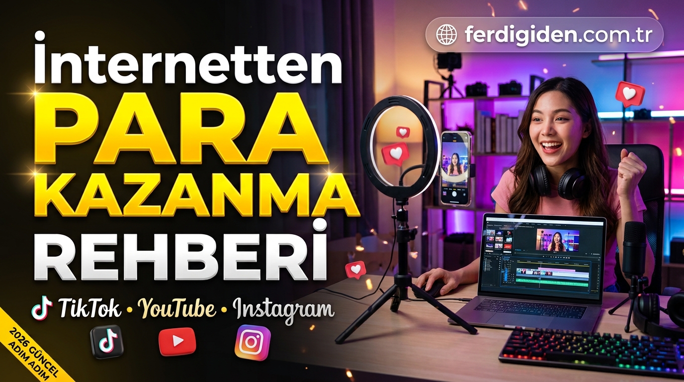 2026'da Influencer Olarak İnternetten Para Kazanma Rehberi: TikTok, YouTube, Instagram ve En İyi Video Edit Programları